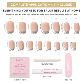 Glamnetic Press On Nails Short Squoval side view showing shape