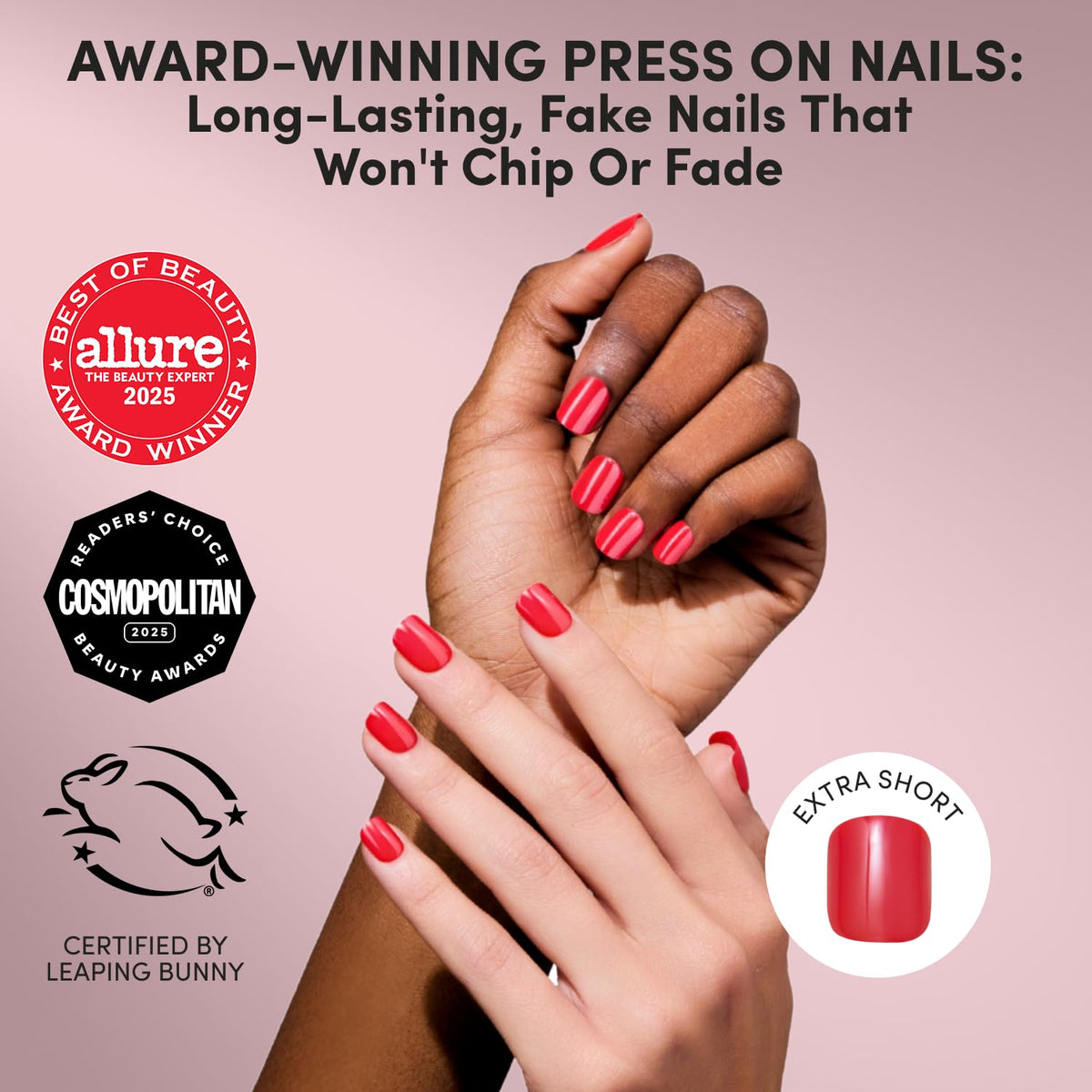 Glamnetic Press On Nails showing 30 pieces in various sizes