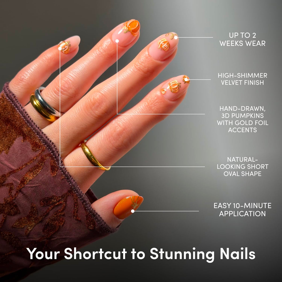 Glamnetic Press On Nails showing 3D design detail
