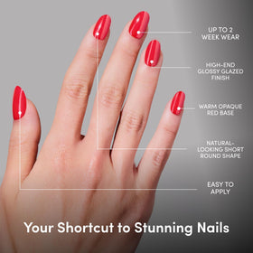 Glamnetic Press On Nails showing included nail glue and accessories