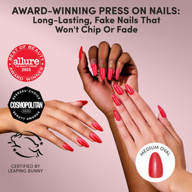 Glamnetic Press On Nails showing included nail glue and tools
