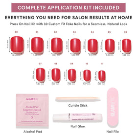Glamnetic Press On Nails showing tapered fit towards cuticle