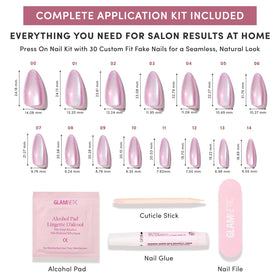 Glamnetic Press On Nails showing tapered fit towards cuticle