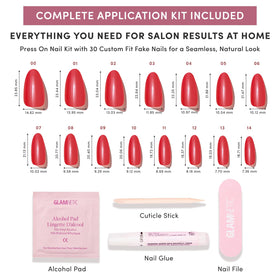 Glamnetic Press On Nails showing tapered fit towards cuticle