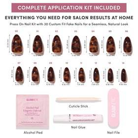Glamnetic Press On Nails showing tapered fit towards cuticle