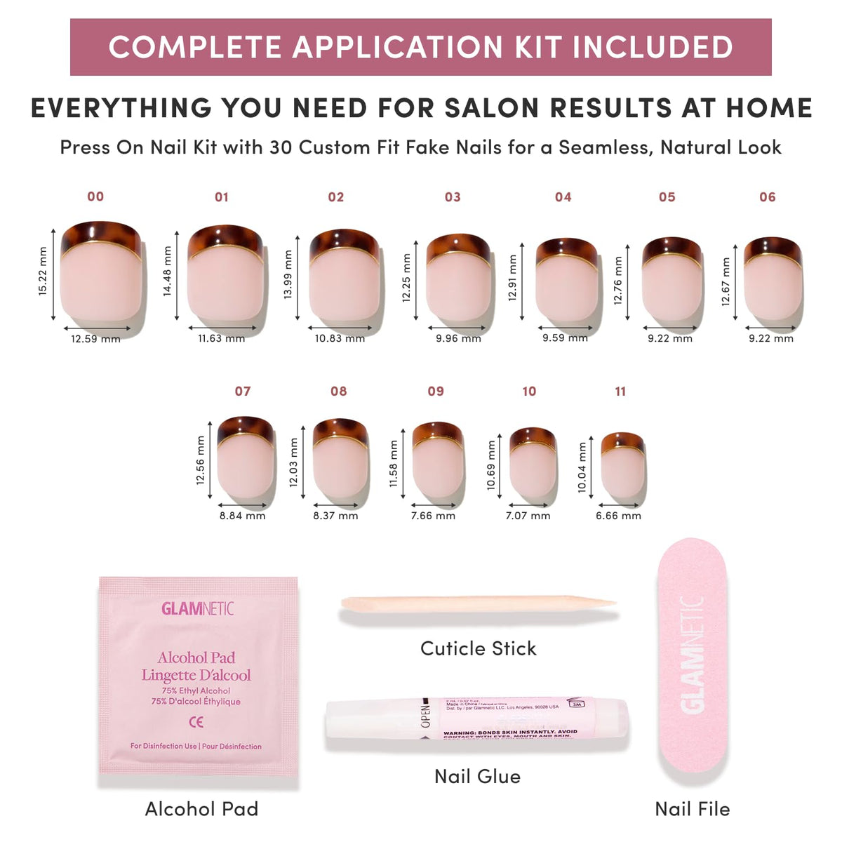 Glamnetic Press On Nails showing UV protective coating