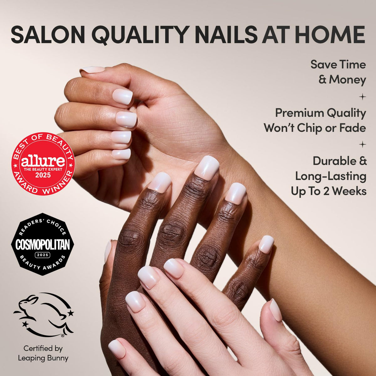 Glamnetic Press On Nails showing various sizes and accessories