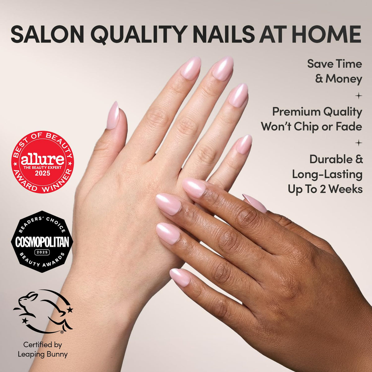Glamnetic Press On Nails showing various sizes in the kit