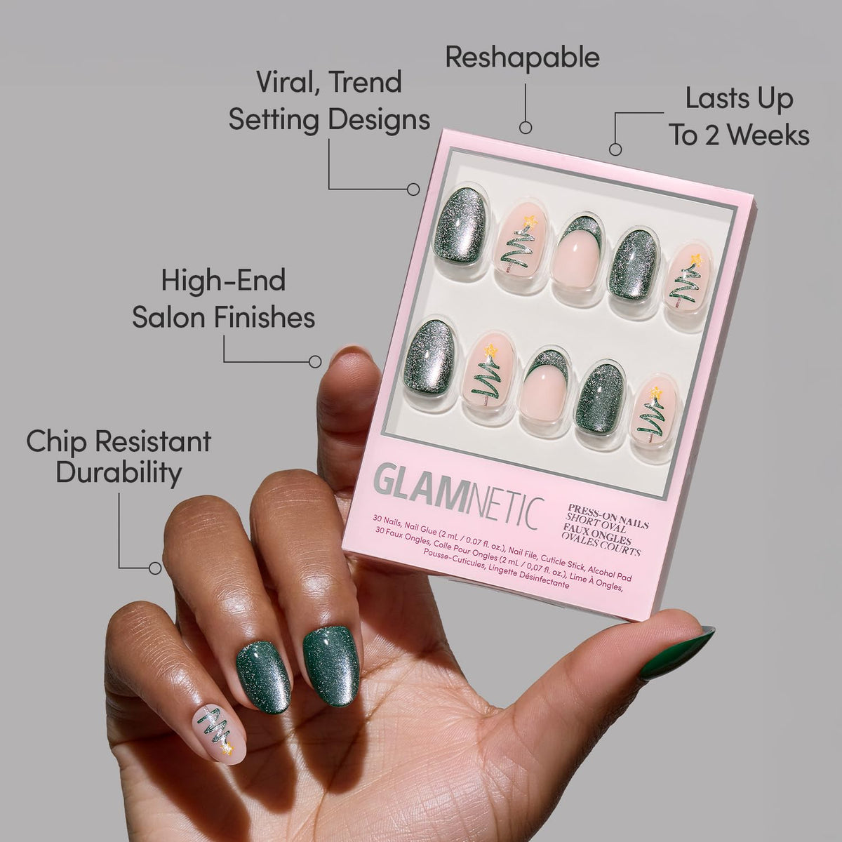 Glamnetic Press On Nails storage box and accessories