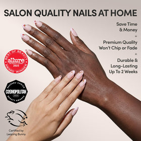 Glamnetic Press On Nails Strawberry Bits design close-up