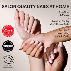 Glamnetic Press On Nails Sugar Veil design close-up