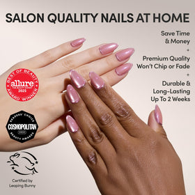 Glamnetic Press On Nails velvet finish with raised foil accents
