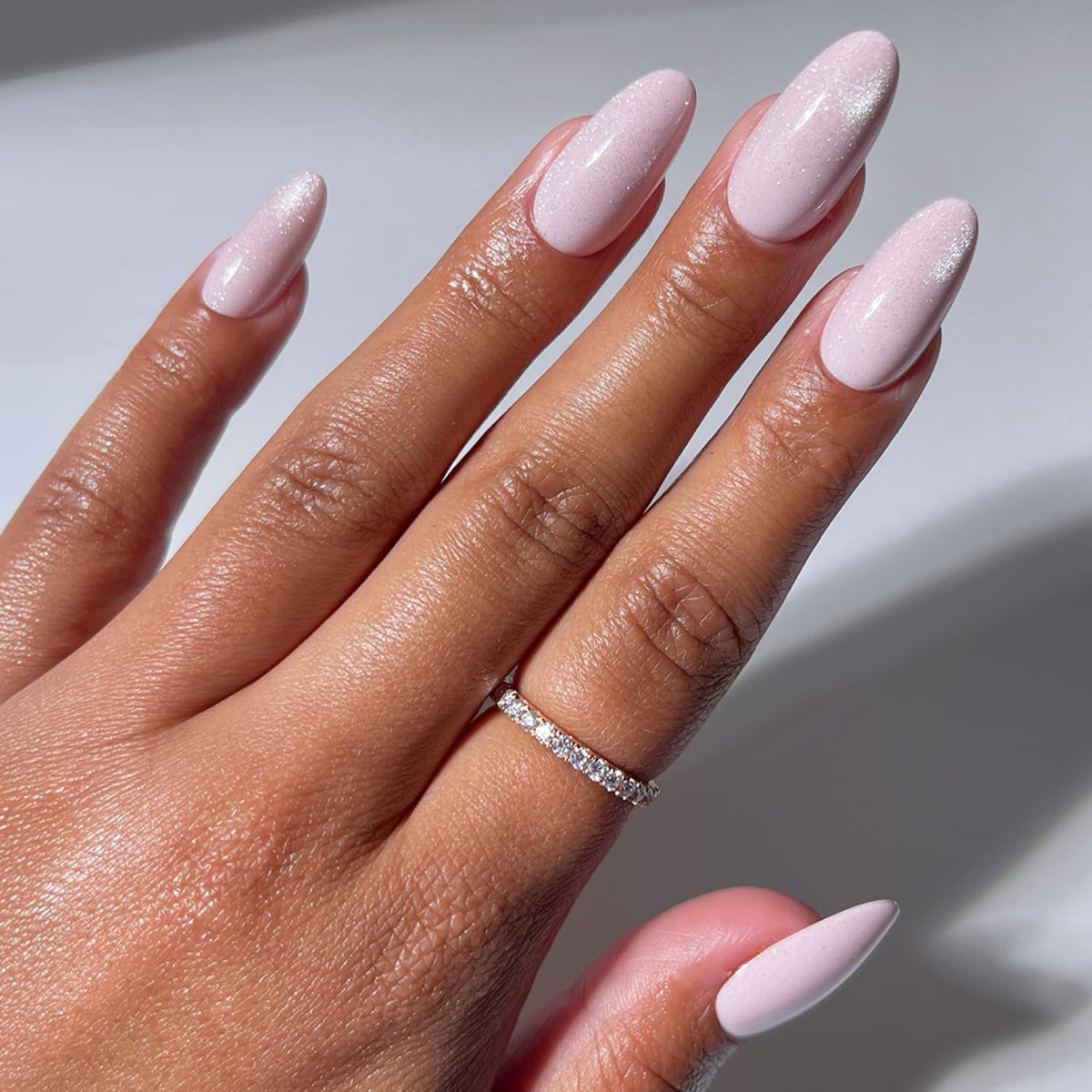 Glamnetic Press On Nails Velvet Pink Shimmer front view