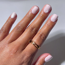 Glamnetic Press On Nails Velvet Pink Shimmer full kit front view