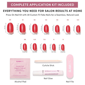 Glamnetic Press On Nails with a focus on tapered cuticle fit