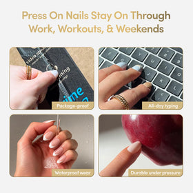 Glamnetic press on nails with diamond-dust effect