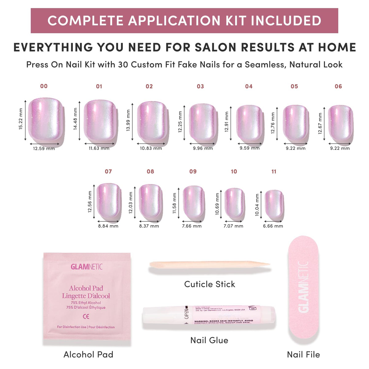 Glamnetic Press On Nails with double-sided nail file