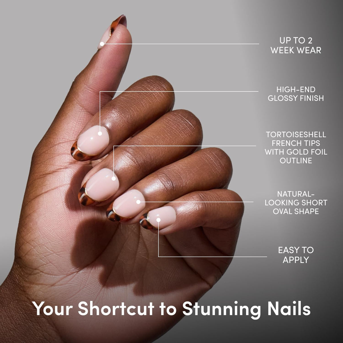 Glamnetic Press On Nails with included cuticle stick and nail file