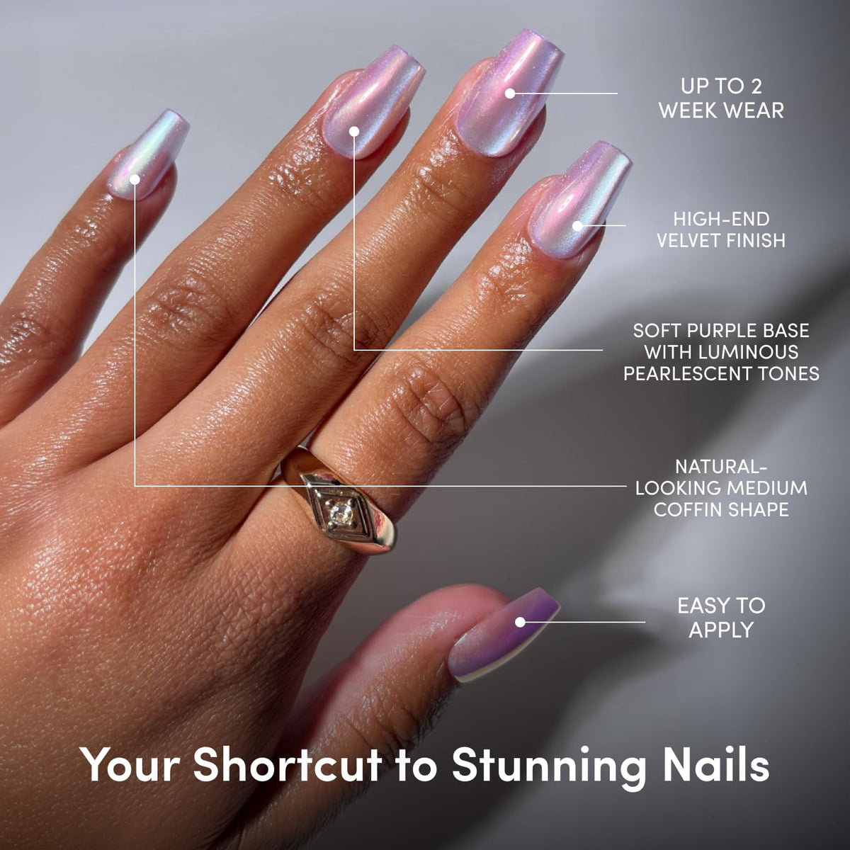 Glamnetic Press On Nails with included nail glue and accessories