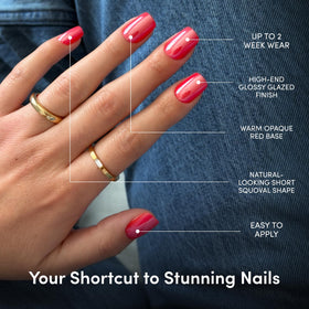 Glamnetic Press On Nails with included nail glue and accessories