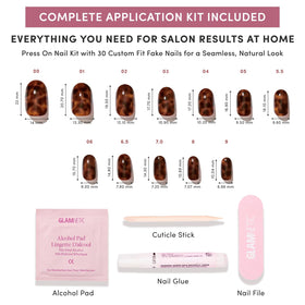 Glamnetic Press On Nails with nail glue and file