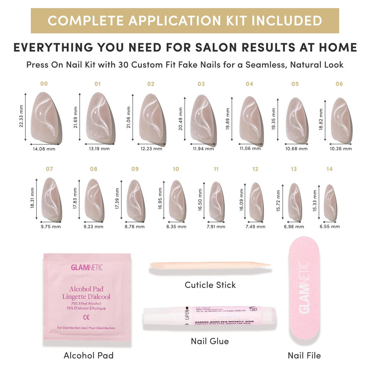 Glamnetic Press On Nails with strong-hold nail glue