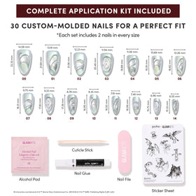 Glamnetic Unicorn Blood Press On Nails in various sizes
