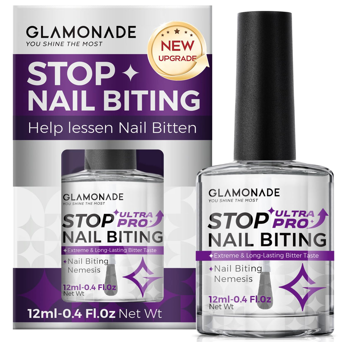 Glamonade Stop Nail Biting Polish 59g front view