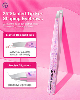 GlamTweeler Eyebrow Tweezer slant tip close-up