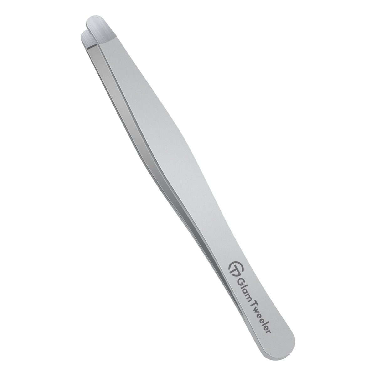 GlamTweeler hand-made tweezers front view with rounded tip