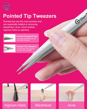 GlamTweeler tweezer set in protective case