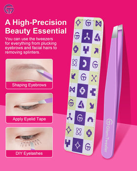 GlamTweeler tweezers held in hand for precision control