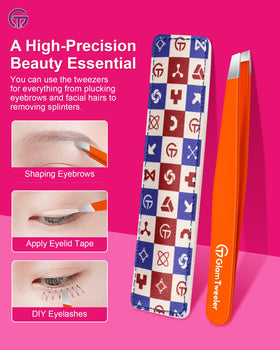 GlamTweeler tweezers held in hand for precision use
