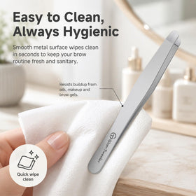 GlamTweeler tweezers in packaging with product details