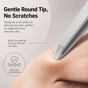 GlamTweeler tweezers showing textured grip for precision