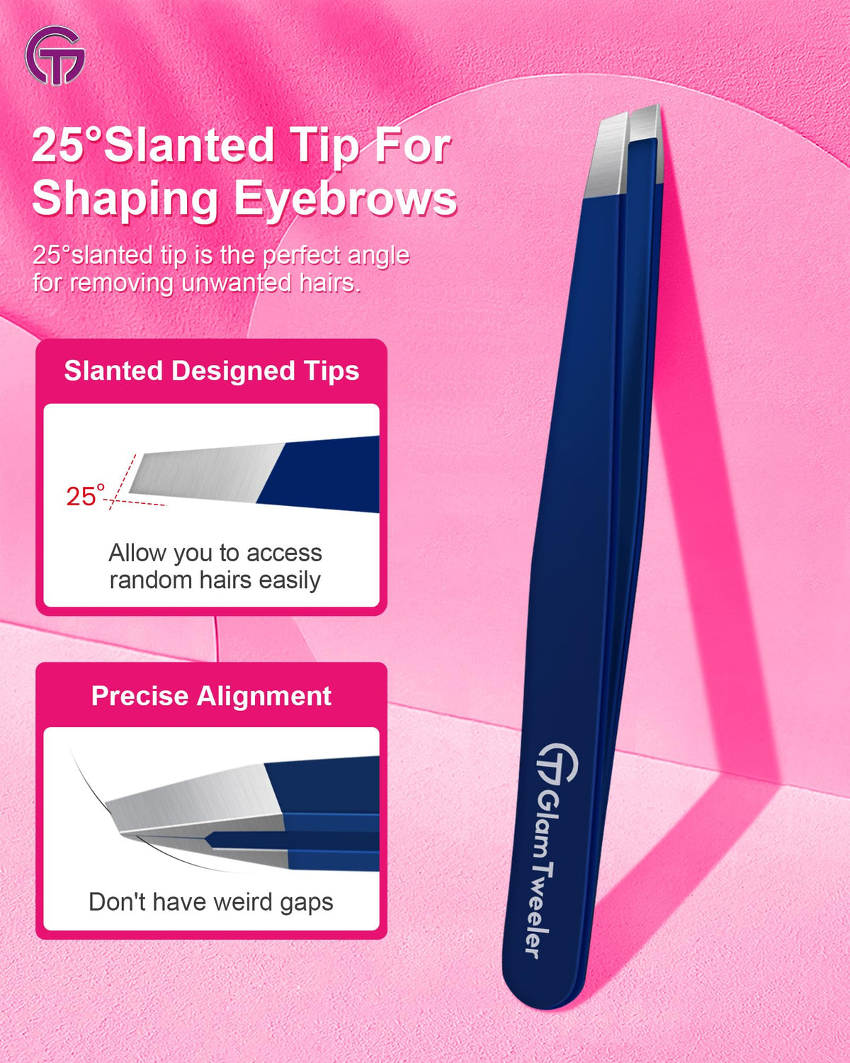 GlamTweeler tweezers with ergonomic design for comfortable handling