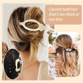 Glaudmeiss Flat Claw Clip in light brown displayed