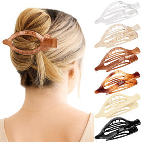 Glaudmeiss Flat Claw Clips set in six neutral colours