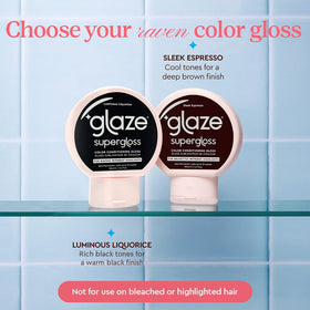 Glaze Conditioning Hair Gloss in use during a hair care routine