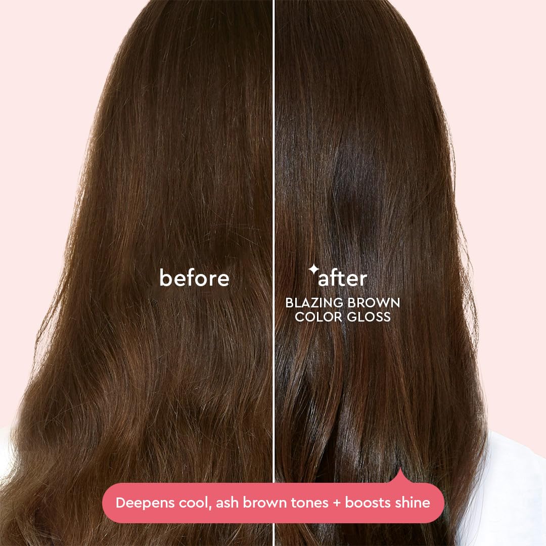 Glaze Supergloss Color Conditioning Gloss Blazing Brown application on hair