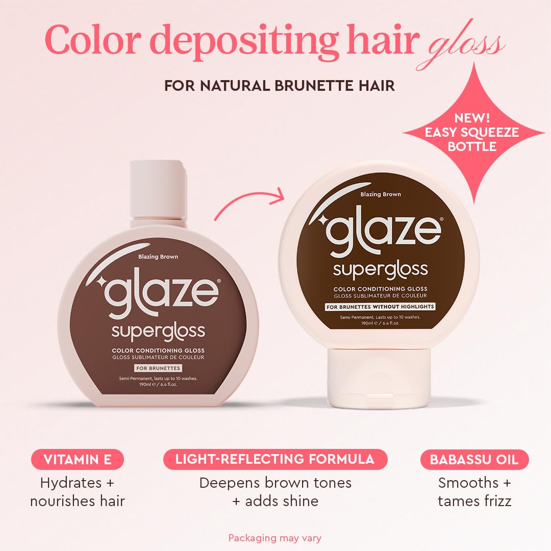 Glaze Supergloss Color Conditioning Gloss Blazing Brown packaging