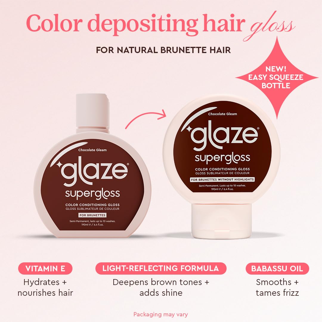 Glaze Supergloss Color Conditioning Gloss Chocolate Gleam back view