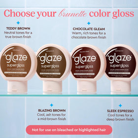 Glaze Supergloss Color Conditioning Gloss Chocolate Gleam in bathroom setting