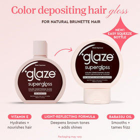 glaze Supergloss Color Conditioning Gloss packaging with Babassu Oil details