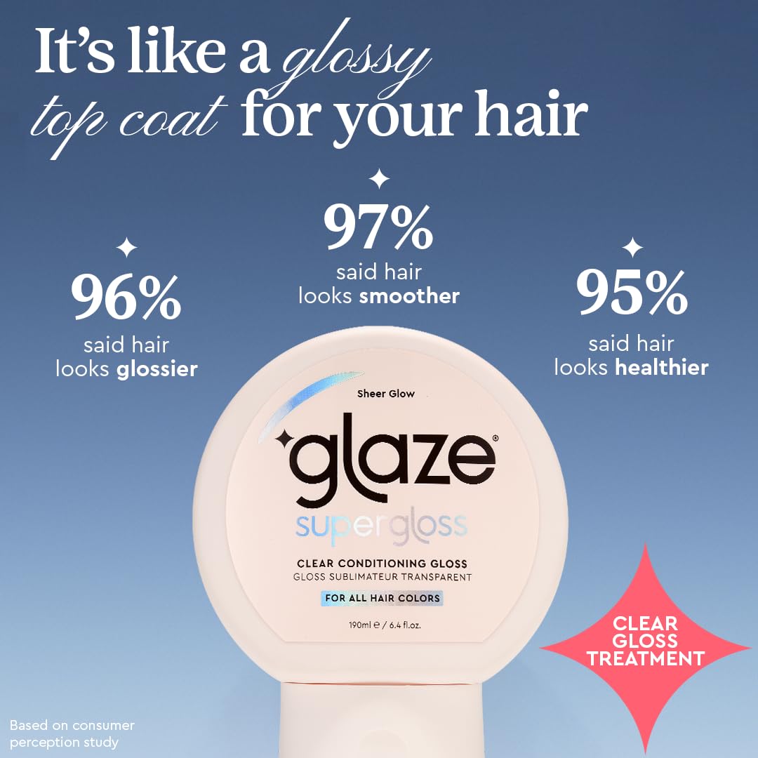 glaze Supergloss with hair care products