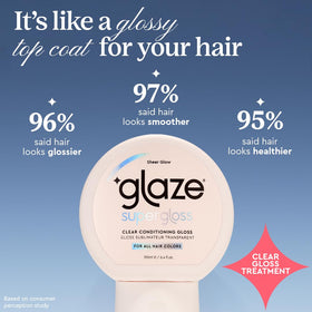 glaze Supergloss with hair care products