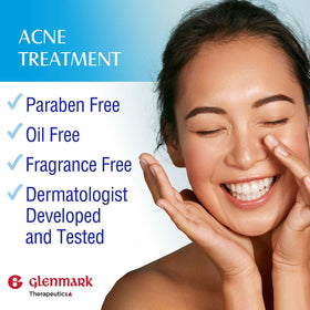 Glenmark Adapalene Gel 0.1% application on skin