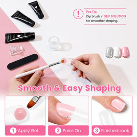 GlimightyX polygel application process demonstration