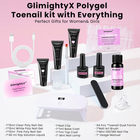 GlimightyX toenail dual forms in various sizes