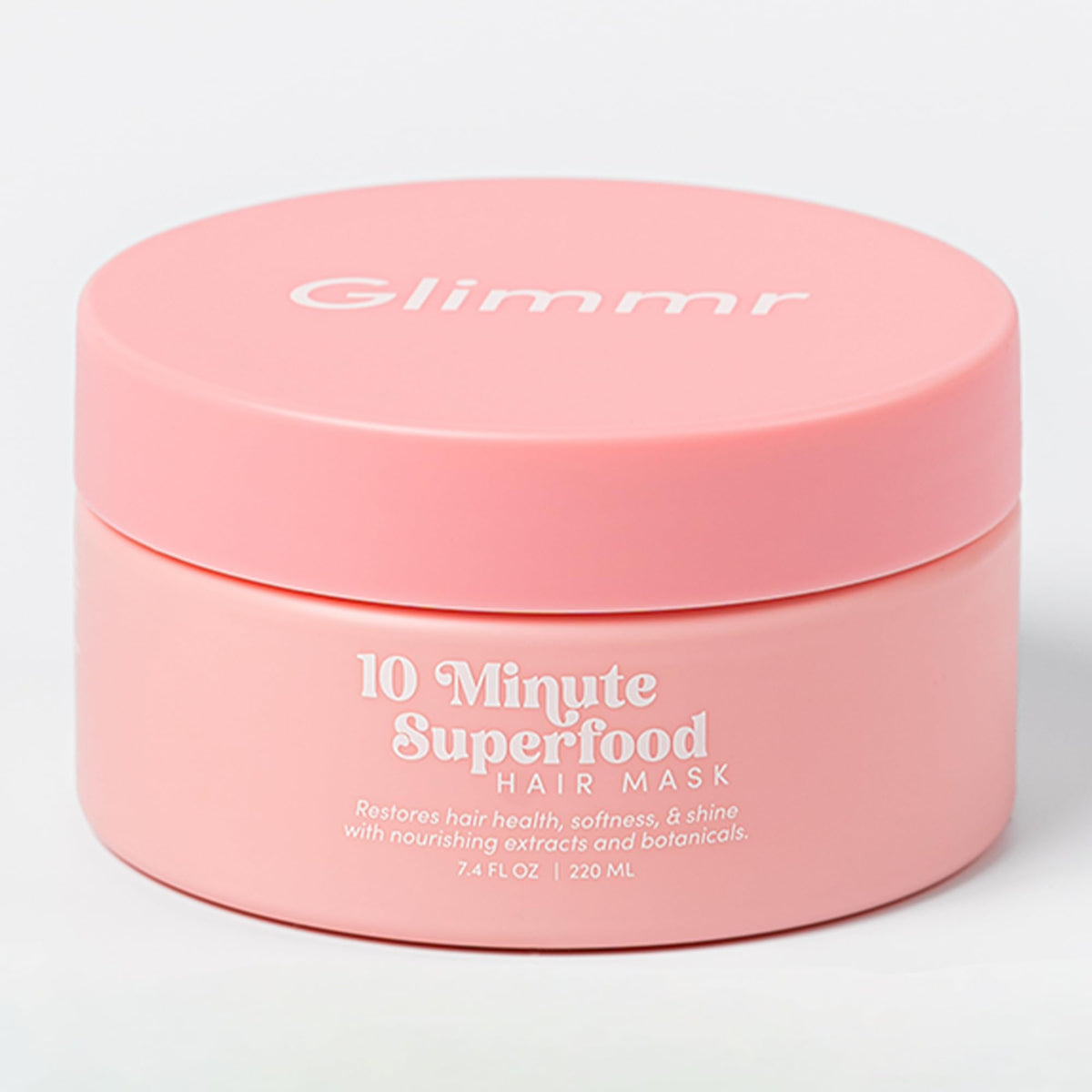 Glimmr 10-Minute Hair Mask front view with packaging